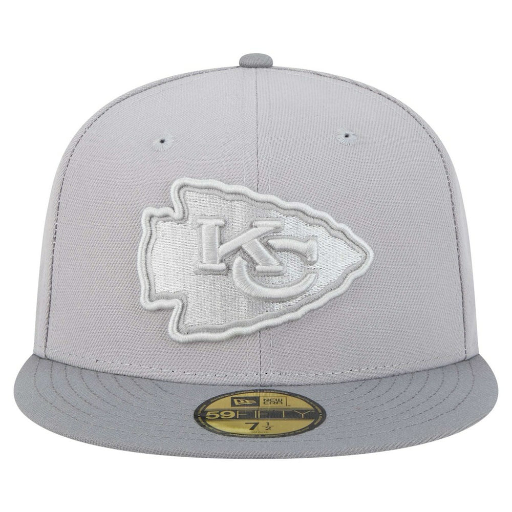 Kansas City Chiefs New Era Iron Cloud 59FIFTY Fitted Hat - Gray/Graphite Hats