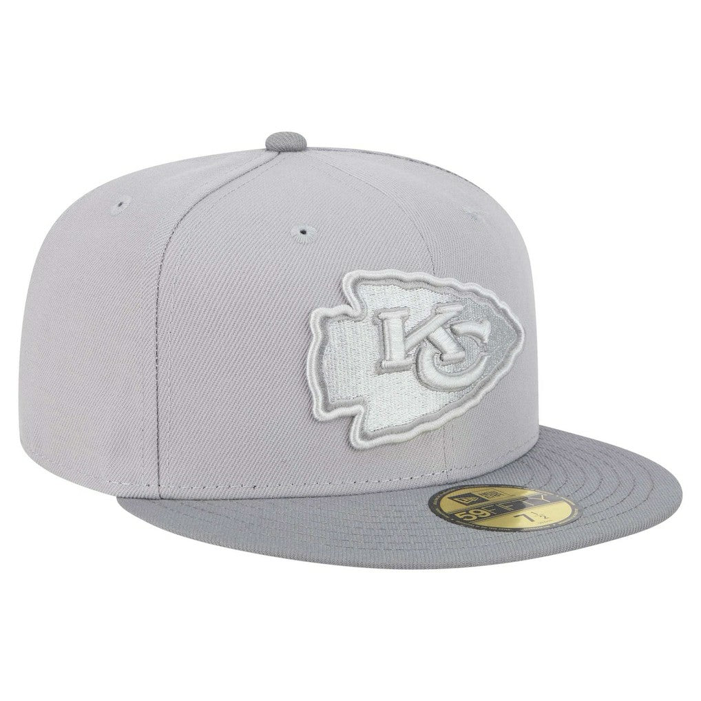 Kansas City Chiefs New Era Iron Cloud 59FIFTY Fitted Hat - Gray/Graphite Hats