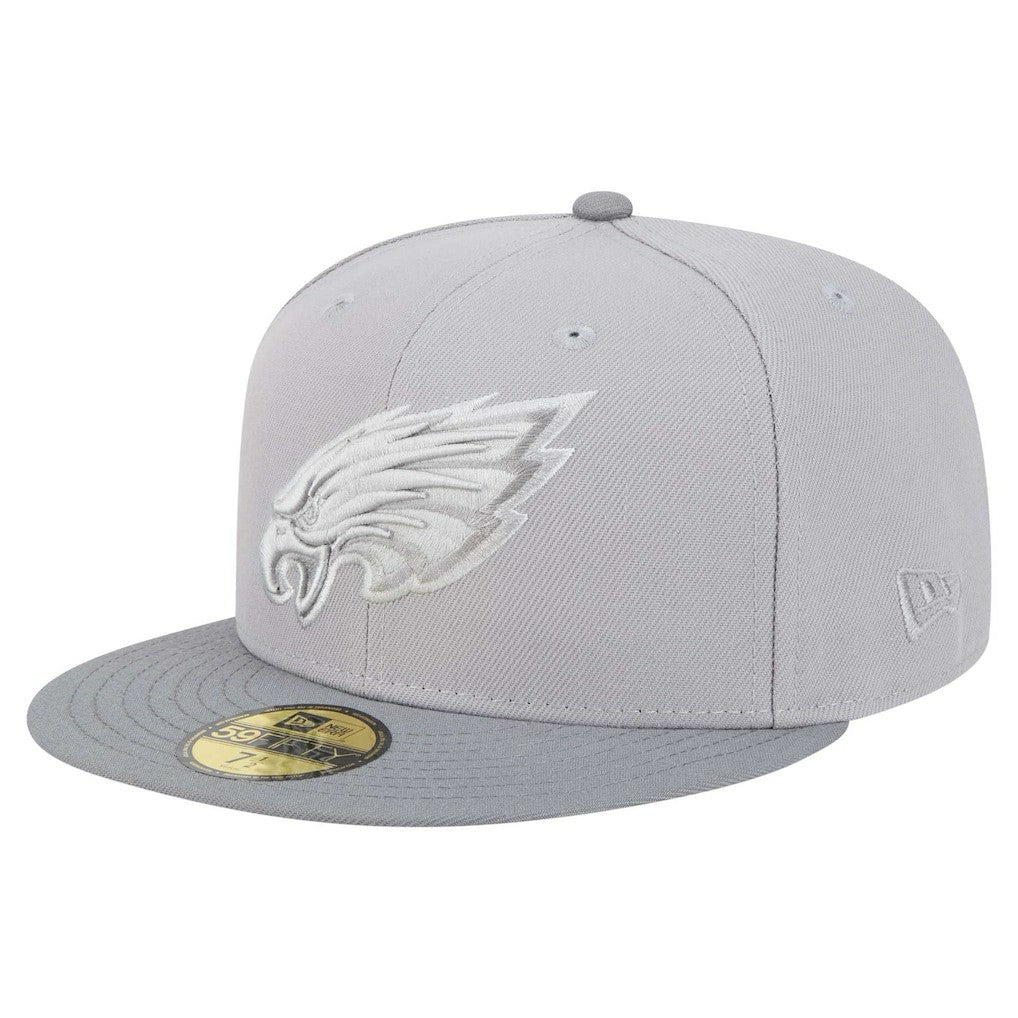 Philadelphia Eagles New Era Iron Cloud 59FIFTY Fitted Hat - Gray/Graphite Hats