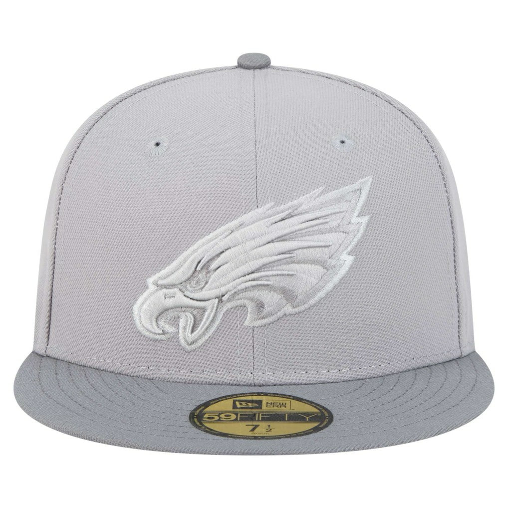 Philadelphia Eagles New Era Iron Cloud 59FIFTY Fitted Hat - Gray/Graphite Hats
