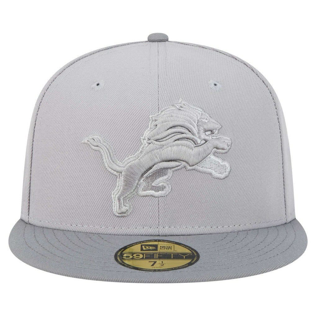 Detroit Lions New Era Iron Cloud 59FIFTY Fitted Hat - Gray/Graphite Hats