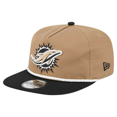 Miami Dolphins New Era Desert Golfer Snapback Hat - Khaki/Black Hats