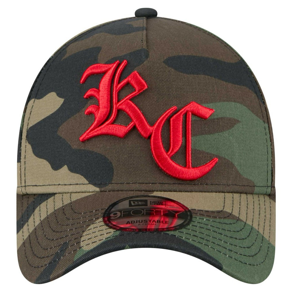 Kansas City Chiefs New Era Mystic Camo A-Frame 9FORTY Adjustable Hat - Camo Hats
