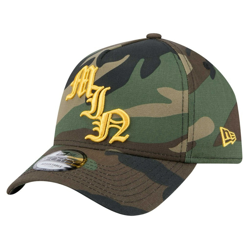 Minnesota Vikings New Era Mystic Camo A-Frame 9FORTY Adjustable Hat - Camo Hats