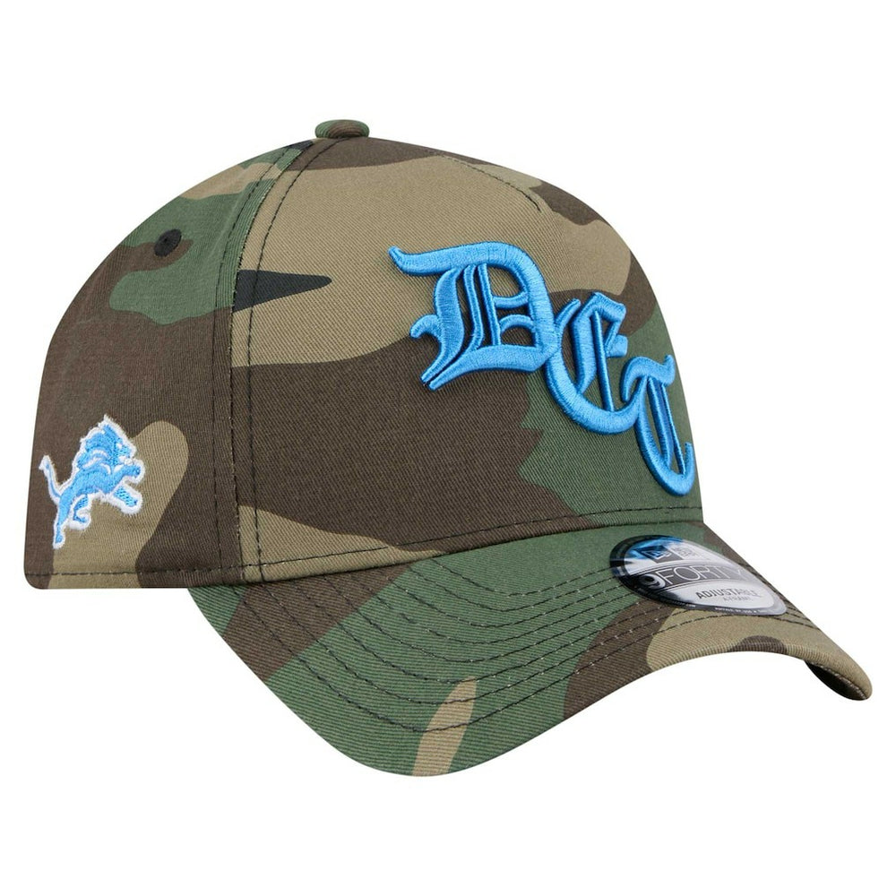 Detroit Lions New Era Mystic Camo A-Frame 9FORTY Adjustable Hat - Camo Hats
