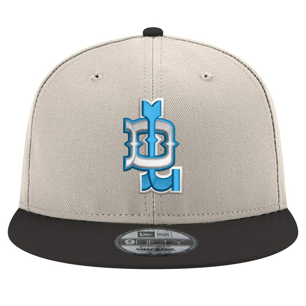Detroit Lions New Era City Originals 9FIFTY Snapback Hat - Cream/Blue Hats