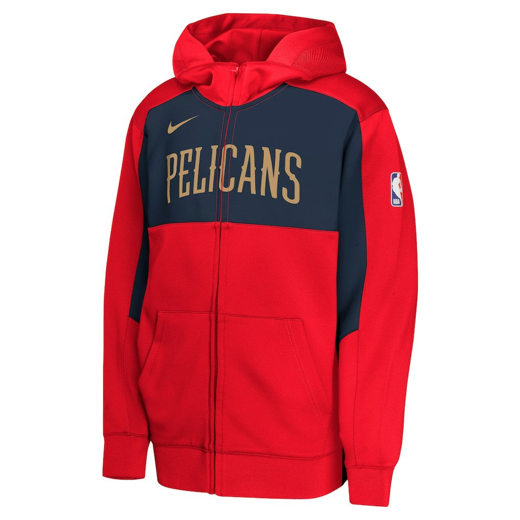 New Orleans Pelicans Youth Authentic On-Court Showtime Performance Full-Zip Hoodie Red/Navy - Nike