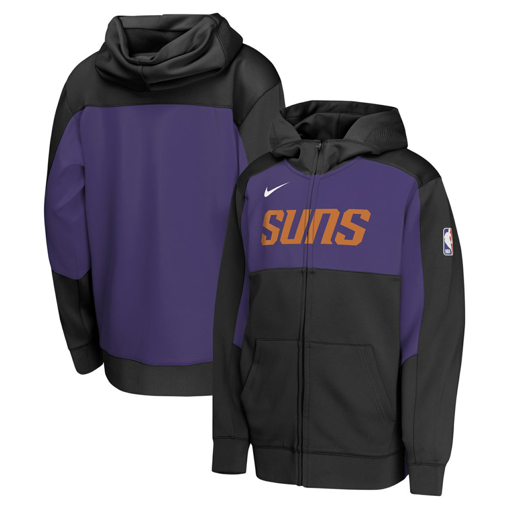 Phoenix Suns Youth Authentic On-Court Showtime Performance Full-Zip Hoodie Black/Purple - Nike