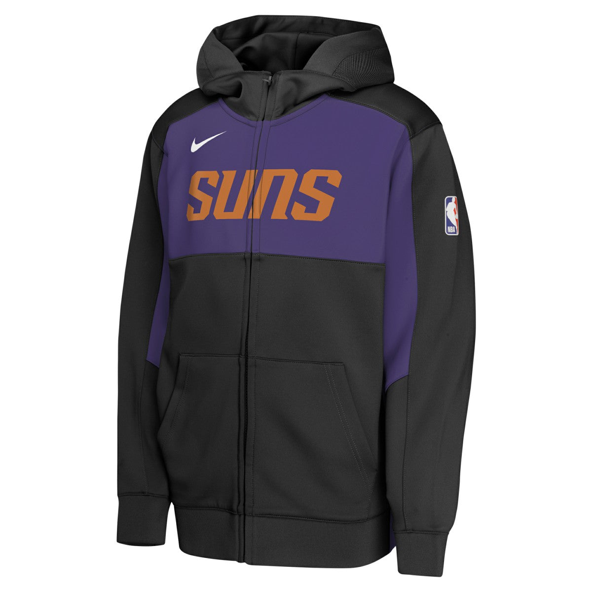 Phoenix Suns Youth Authentic On-Court Showtime Performance Full-Zip Hoodie Black/Purple - Nike