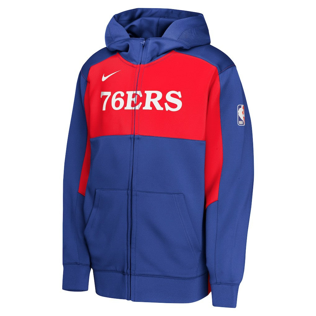 Philadelphia 76ers Youth Authentic On-Court Showtime Performance Full-Zip Hoodie Royal/Red - Nike outlet