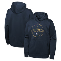 New Orleans Pelicans Youth Performance Practice Spotlight Pullover Hoodie Navy - Nike