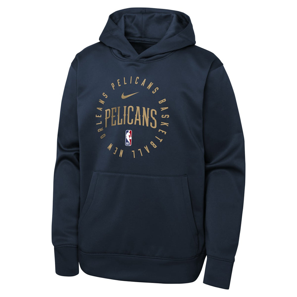 New Orleans Pelicans Youth Performance Practice Spotlight Pullover Hoodie Navy - Nike