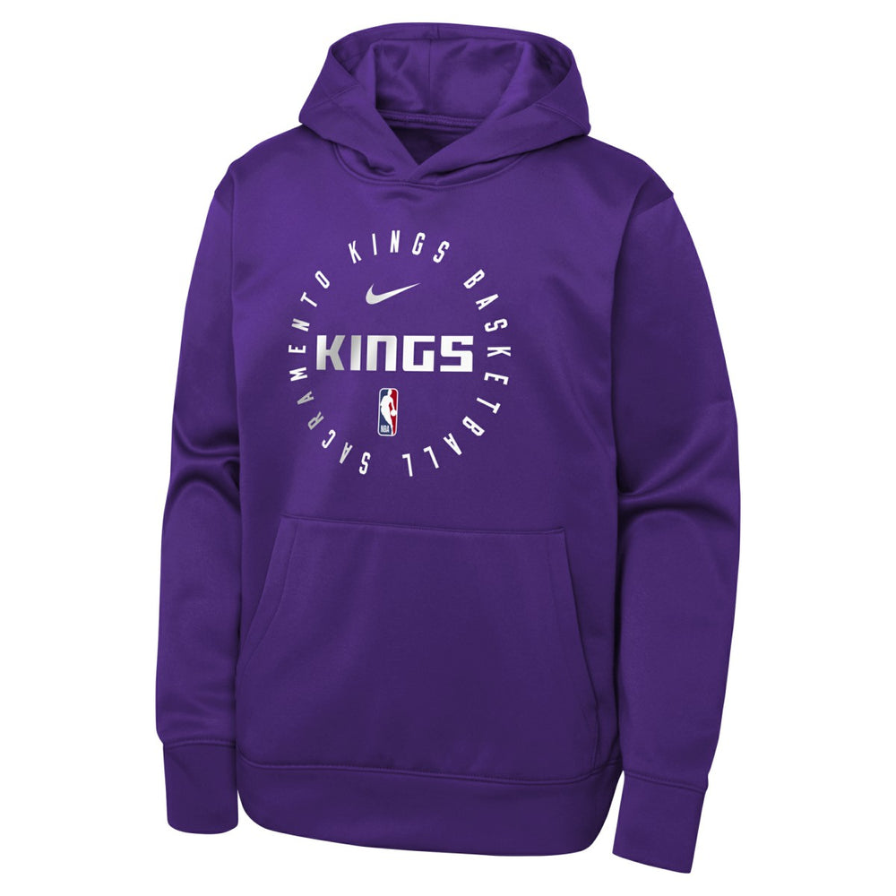 Sacramento Kings Youth Performance Practice Spotlight Pullover Hoodie Purple - Nike