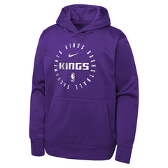 Sacramento Kings Youth Performance Practice Spotlight Pullover Hoodie Purple - Nike