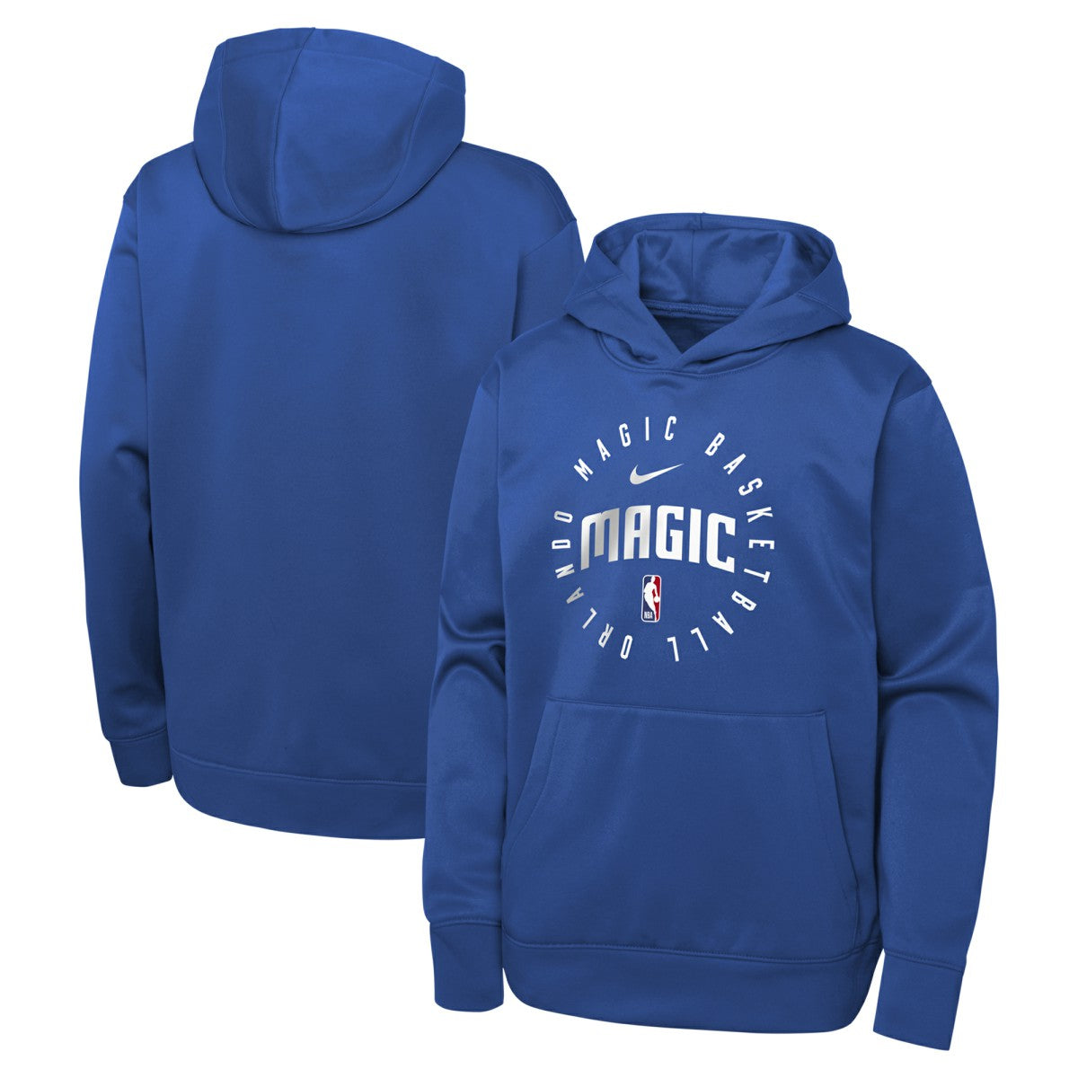 Orlando Magic Youth Performance Practice Spotlight Pullover Hoodie Blue - Nike