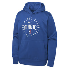 Orlando Magic Youth Performance Practice Spotlight Pullover Hoodie Blue - Nike