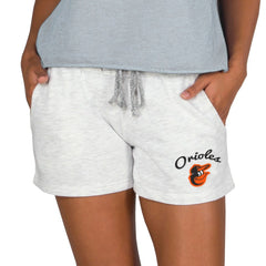 Baltimore Orioles Concepts Sport Women's Mainstream French Terry Tri-Blend Shorts - Ash Shorts