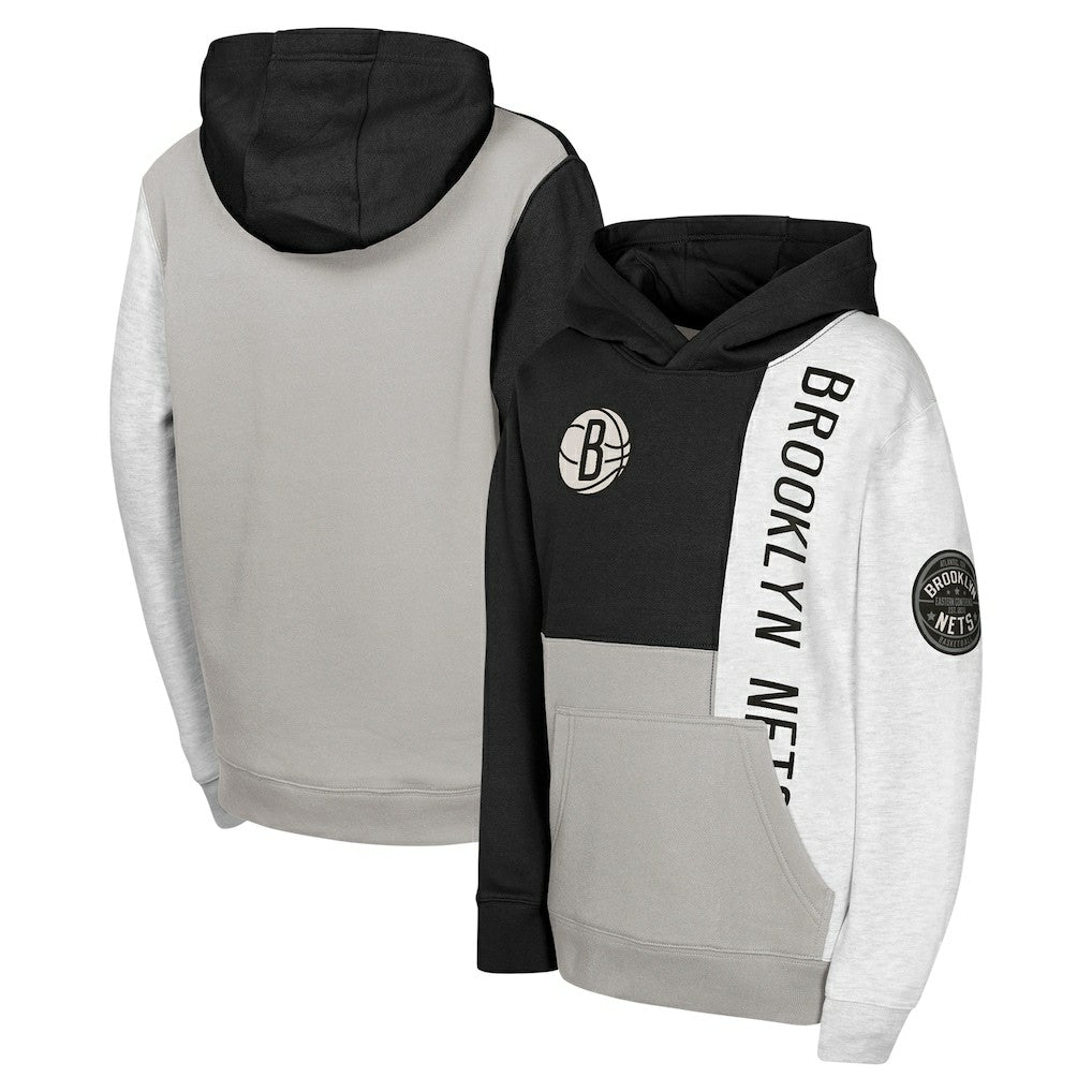 Brooklyn Nets Youth Splash Pullover Hoodie Black