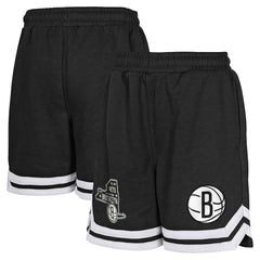 Brooklyn Nets Youth Teardrop Fleece Shorts Black
