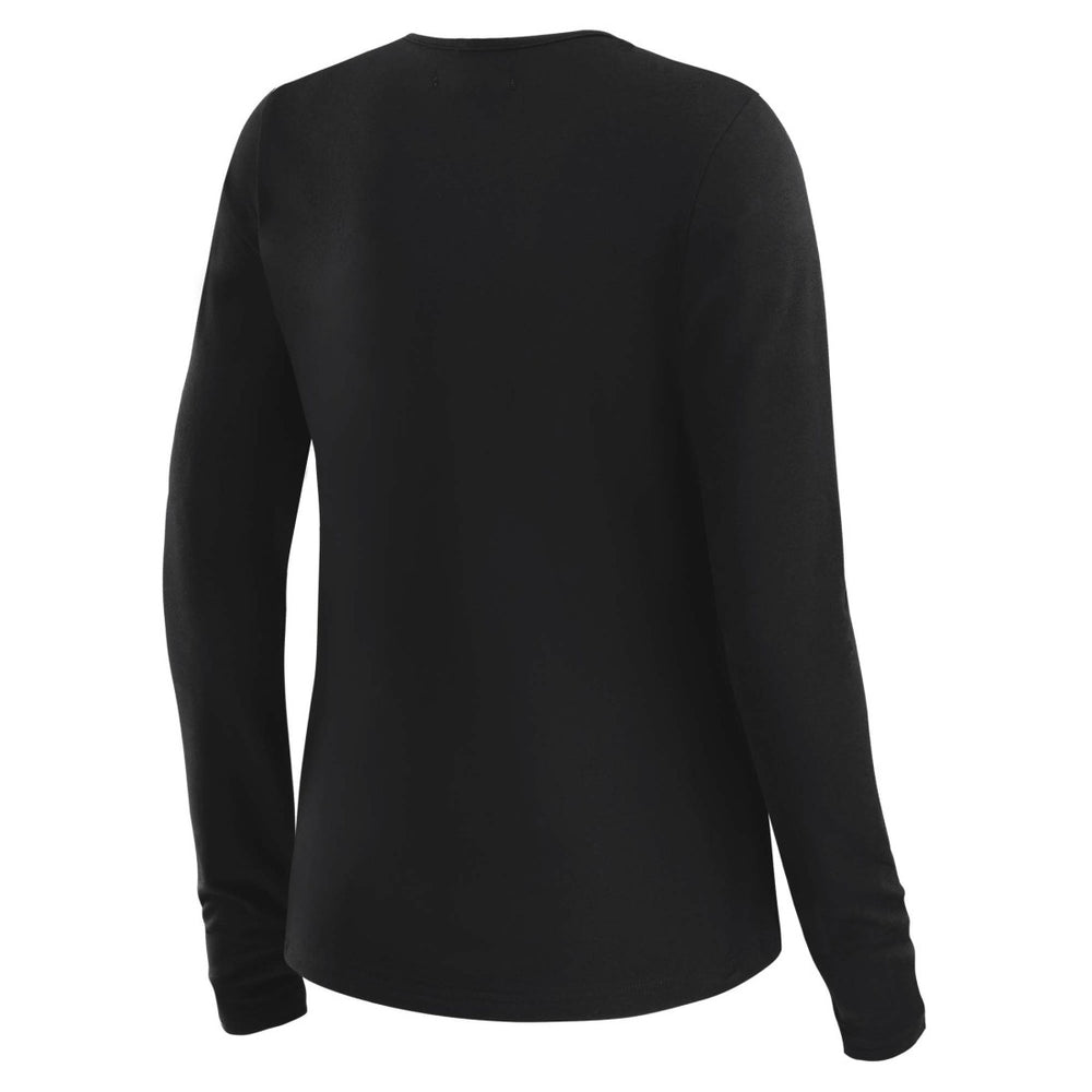 Seattle Seahawks WEAR by Erin Andrews x Gracie Hunt Women's Mesh Panel Long Sleeve T-Shirt - Black T-shirts