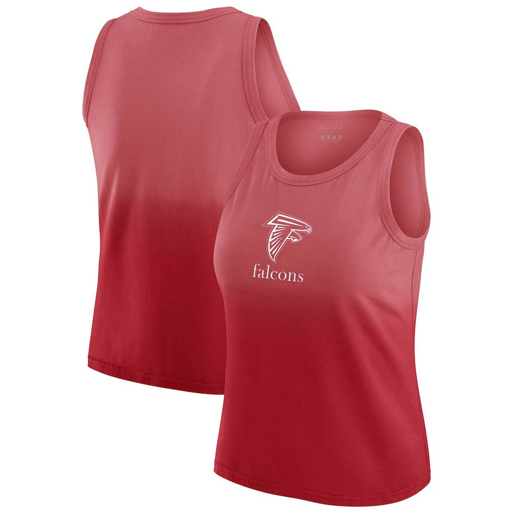 Atlanta Falcons WEAR by Erin Andrews x Gracie Hunt Women's Ombre Tank Top - Scarlet Tops