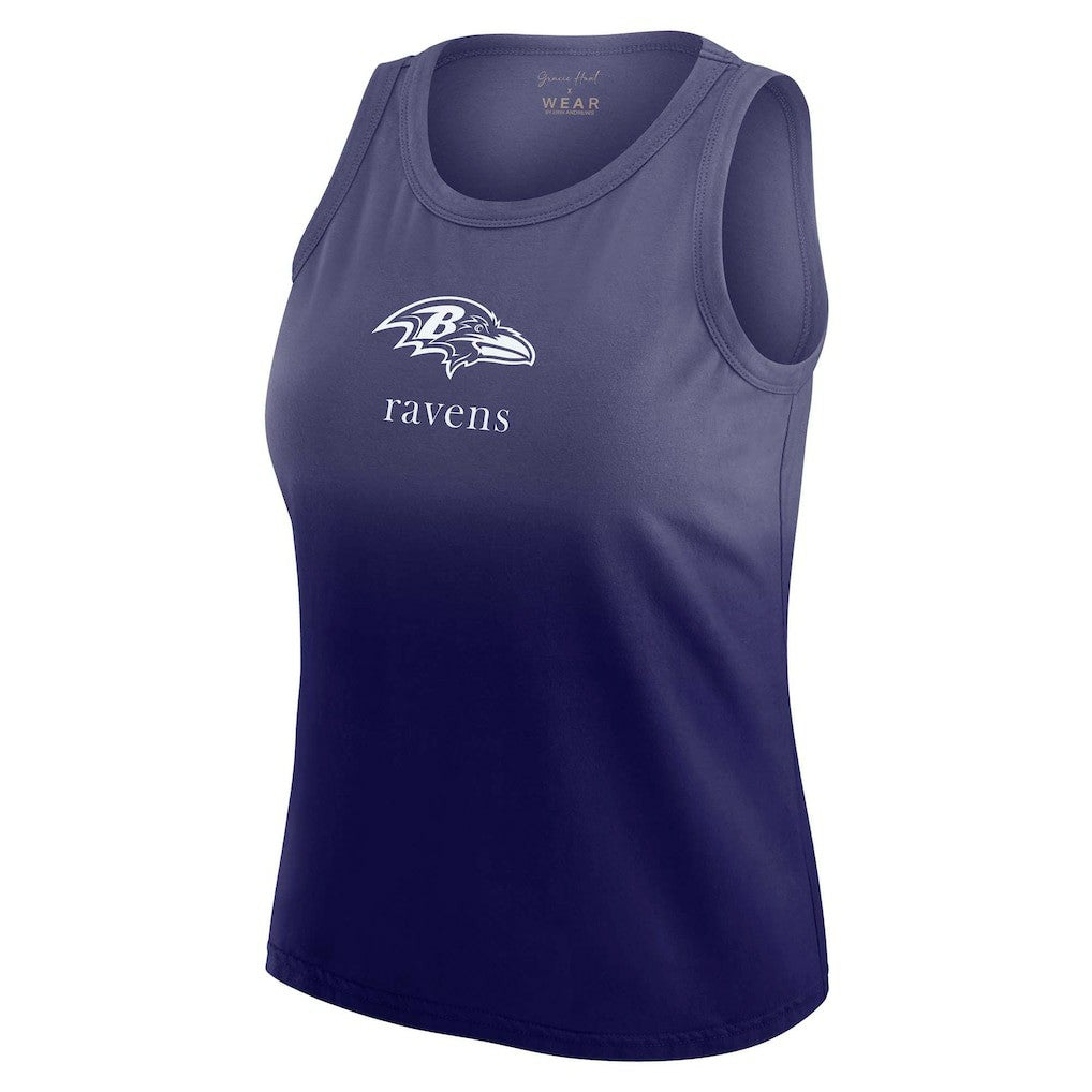 Baltimore Ravens WEAR by Erin Andrews x Gracie Hunt Women's Ombre Tank Top - Purple Tops