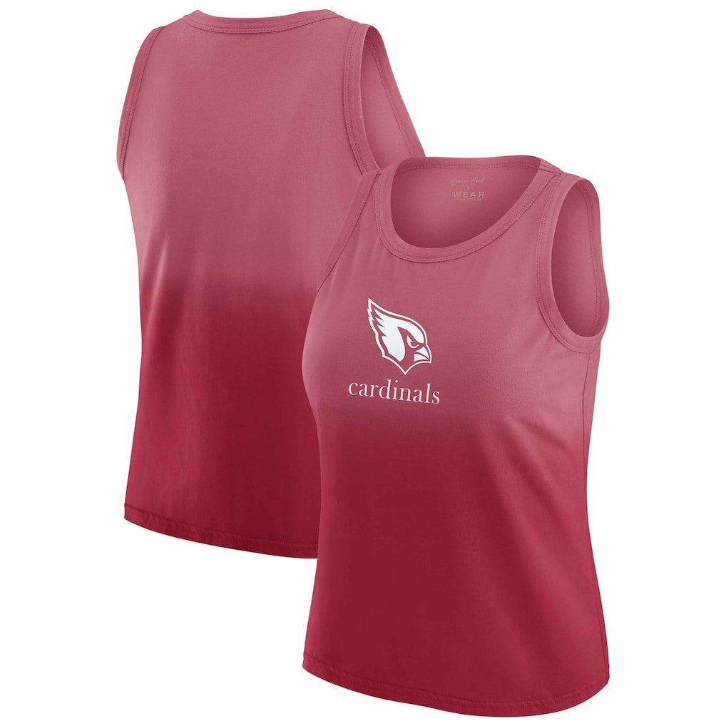 Arizona Cardinals WEAR by Erin Andrews x Gracie Hunt Women's Ombre Tank Top - Cardinal Tops
