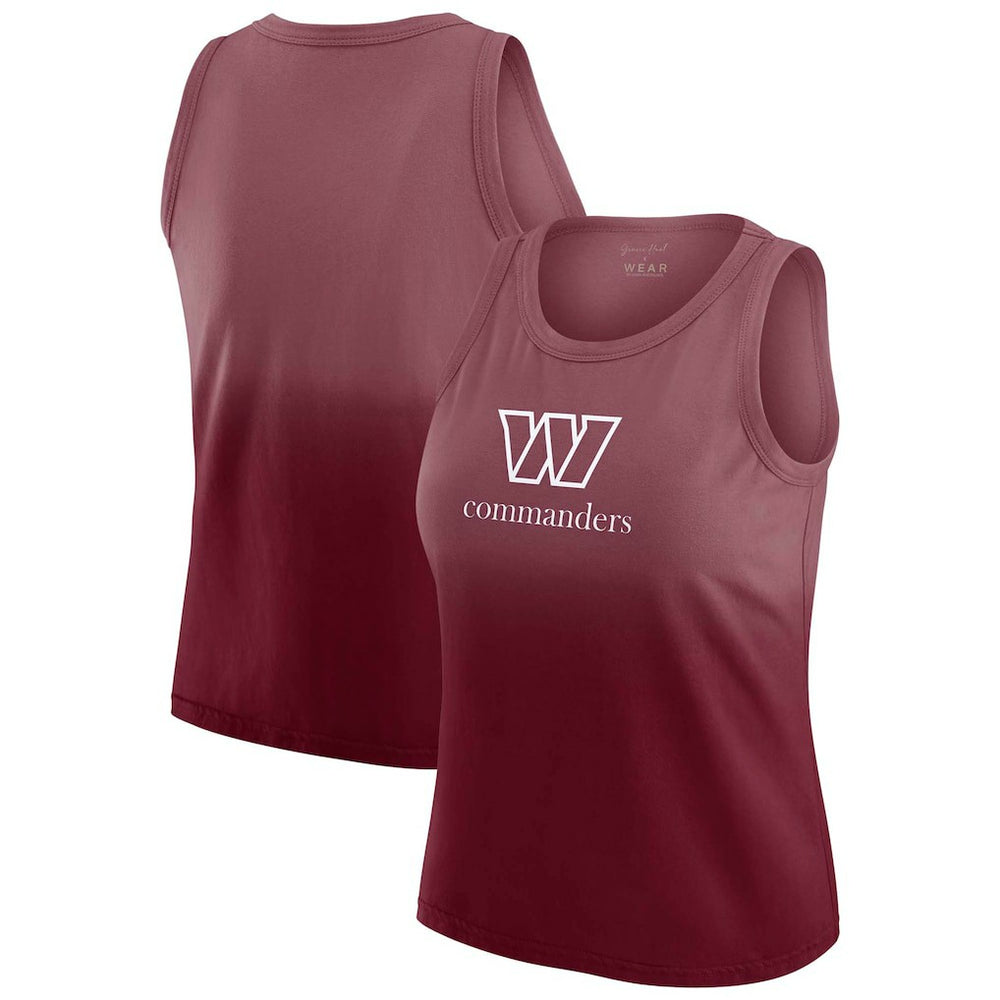 Washington Commanders WEAR by Erin Andrews x Gracie Hunt Women's Ombre Tank Top - Burgundy Tops