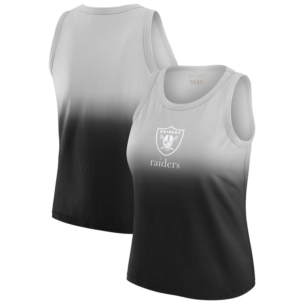 Las Vegas Raiders WEAR by Erin Andrews x Gracie Hunt Women's Ombre Tank Top - Black Tops
