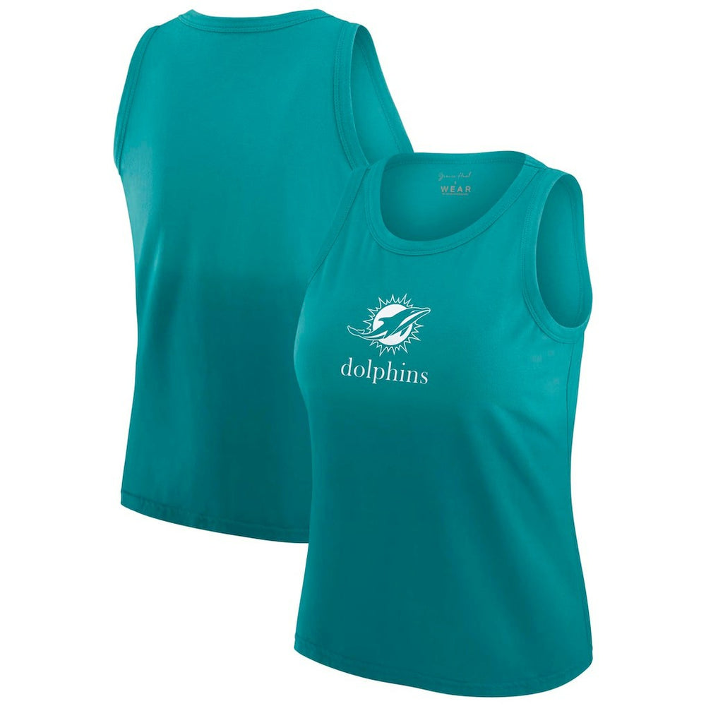Miami Dolphins WEAR by Erin Andrews x Gracie Hunt Women's Ombre Tank Top - Aqua Tops