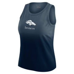 Denver Broncos WEAR by Erin Andrews x Gracie Hunt Women's Ombre Tank Top - Navy Tops
