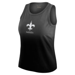 New Orleans Saints WEAR by Erin Andrews x Gracie Hunt Women's Ombre Tank Top - Black Tops