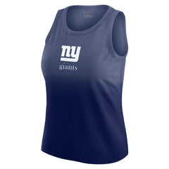 New York Giants WEAR by Erin Andrews x Gracie Hunt Women's Ombre Tank Top - Navy Tops