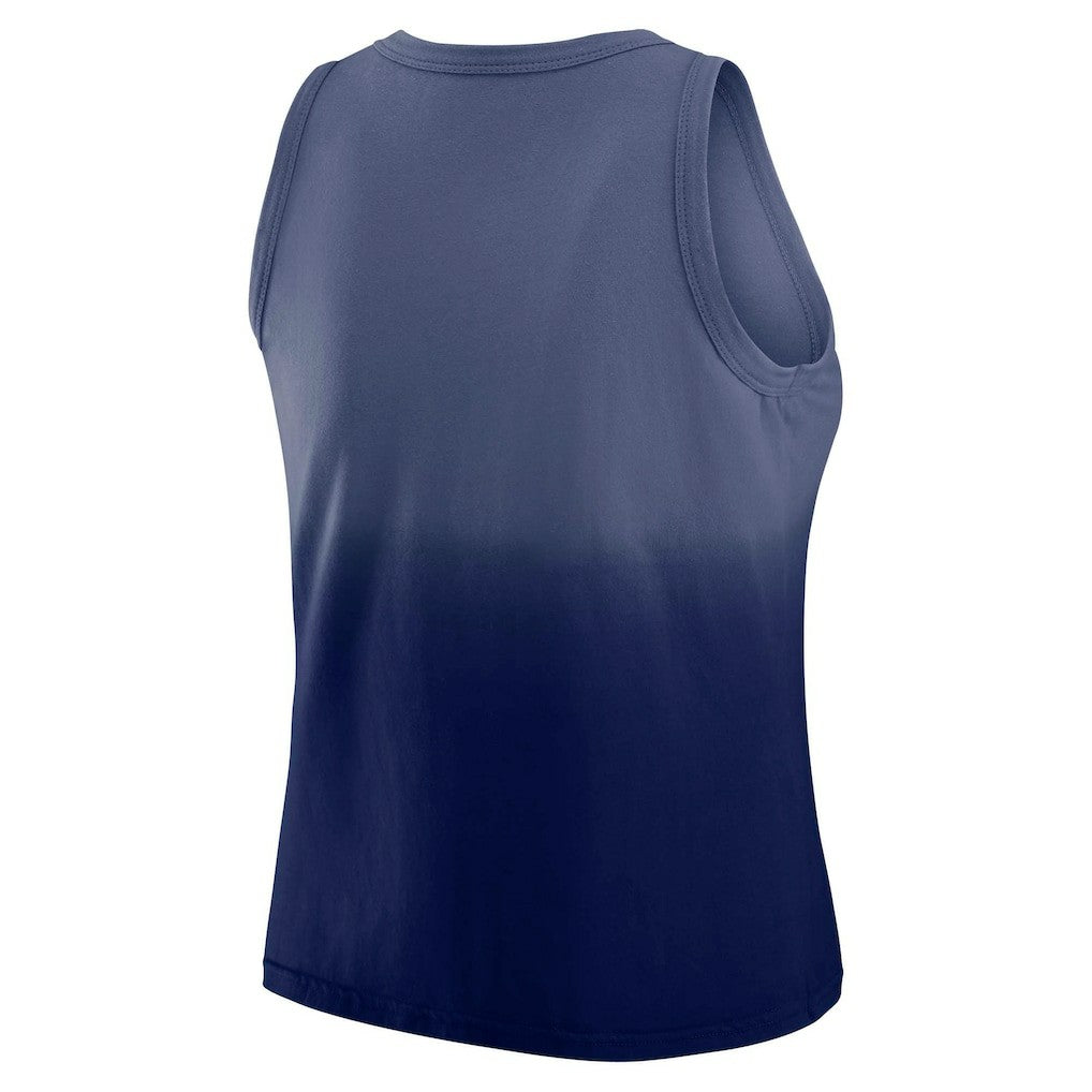 New York Giants WEAR by Erin Andrews x Gracie Hunt Women's Ombre Tank Top - Navy Tops