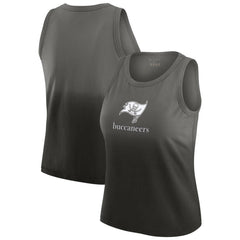 Tampa Bay Buccaneers WEAR by Erin Andrews x Gracie Hunt Women's Ombre Tank Top - Pewter Tops