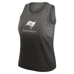 Tampa Bay Buccaneers WEAR by Erin Andrews x Gracie Hunt Women's Ombre Tank Top - Pewter Tops