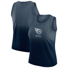 Tennessee Titans WEAR by Erin Andrews x Gracie Hunt Women's Ombre Tank Top - Navy Tops