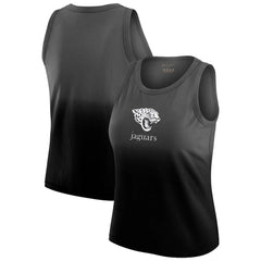 Jacksonville Jaguars WEAR by Erin Andrews x Gracie Hunt Women's Ombre Tank Top - Black Tops