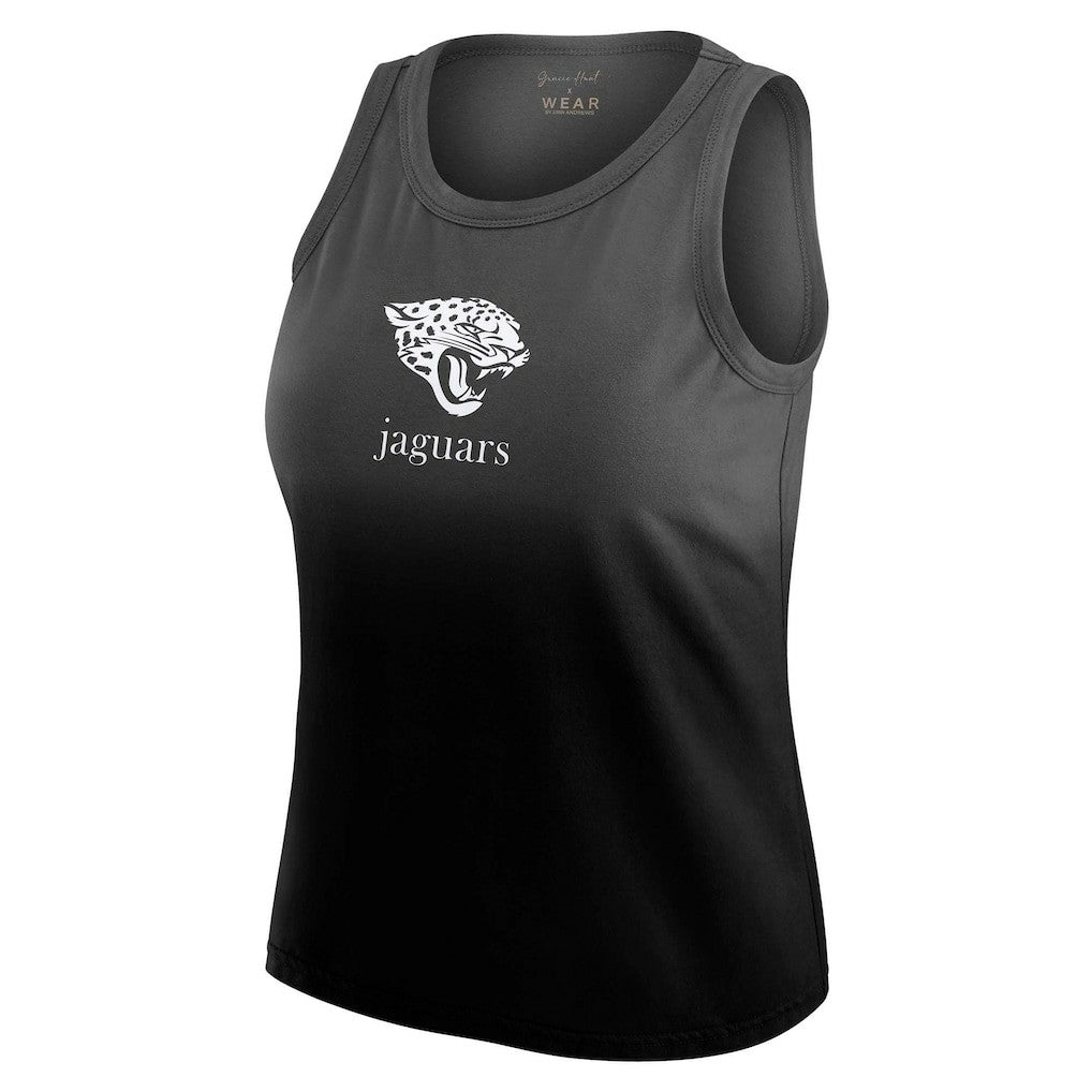 Jacksonville Jaguars WEAR by Erin Andrews x Gracie Hunt Women's Ombre Tank Top - Black Tops
