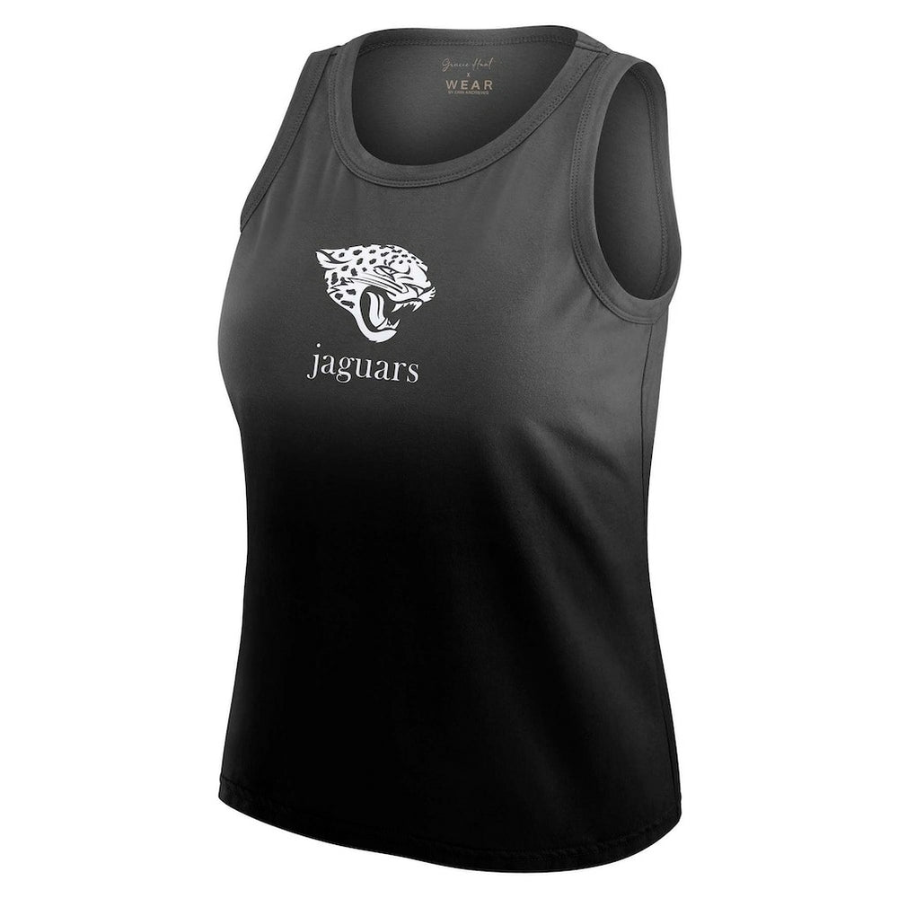 Jacksonville Jaguars WEAR by Erin Andrews x Gracie Hunt Women's Ombre Tank Top - Black Tops