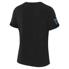 Tennessee Titans WEAR by Erin Andrews x Gracie Hunt Women's Draft Me Lace-Up T-Shirt - Black T-shirts