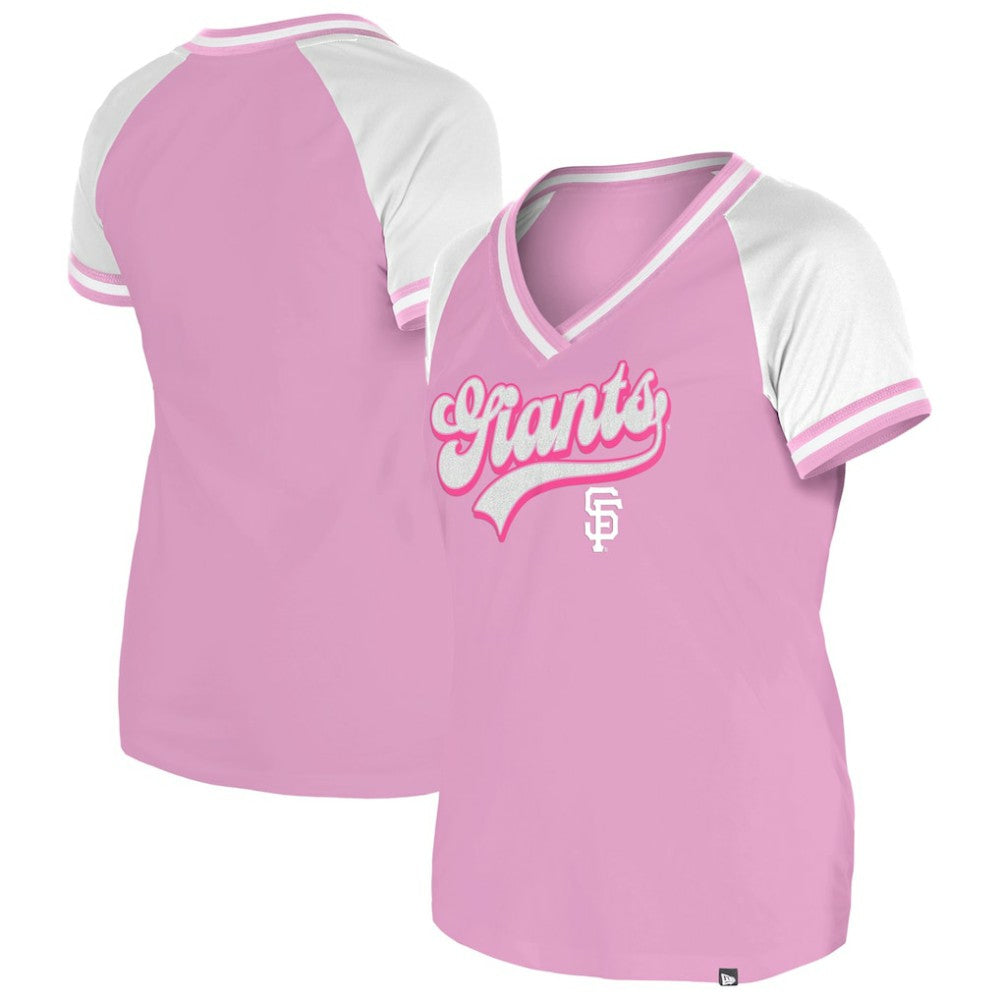 San Francisco Giants New Era Women's Gameday V-Neck T-Shirt - Light Pink T-shirts