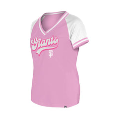 San Francisco Giants New Era Women's Gameday V-Neck T-Shirt - Light Pink T-shirts