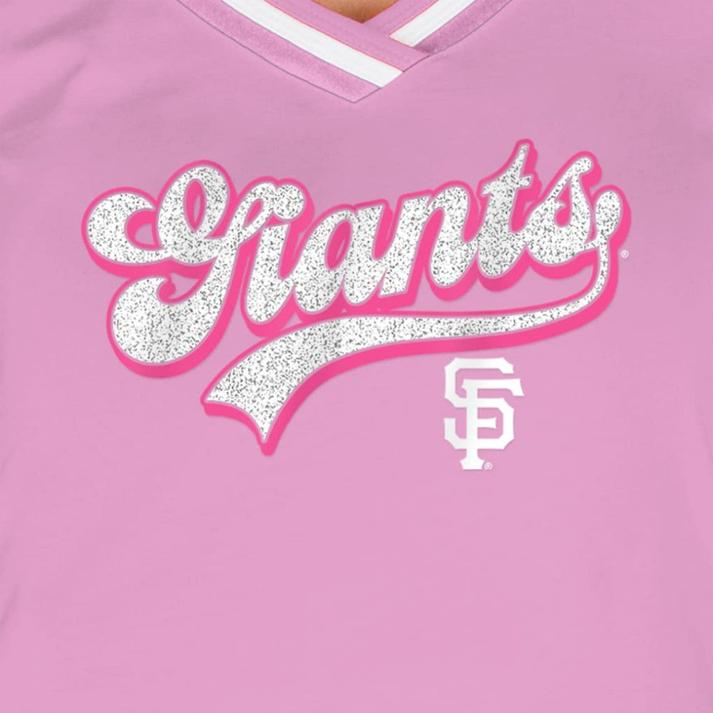 San Francisco Giants New Era Women's Gameday V-Neck T-Shirt - Light Pink T-shirts