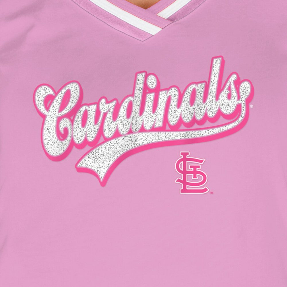 St. Louis Cardinals New Era Women's Gameday V-Neck T-Shirt - Light Pink T-shirts