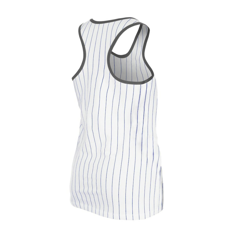 Los Angeles Dodgers New Era Women's Gameday Pinstripe Tank Top - White Tanks