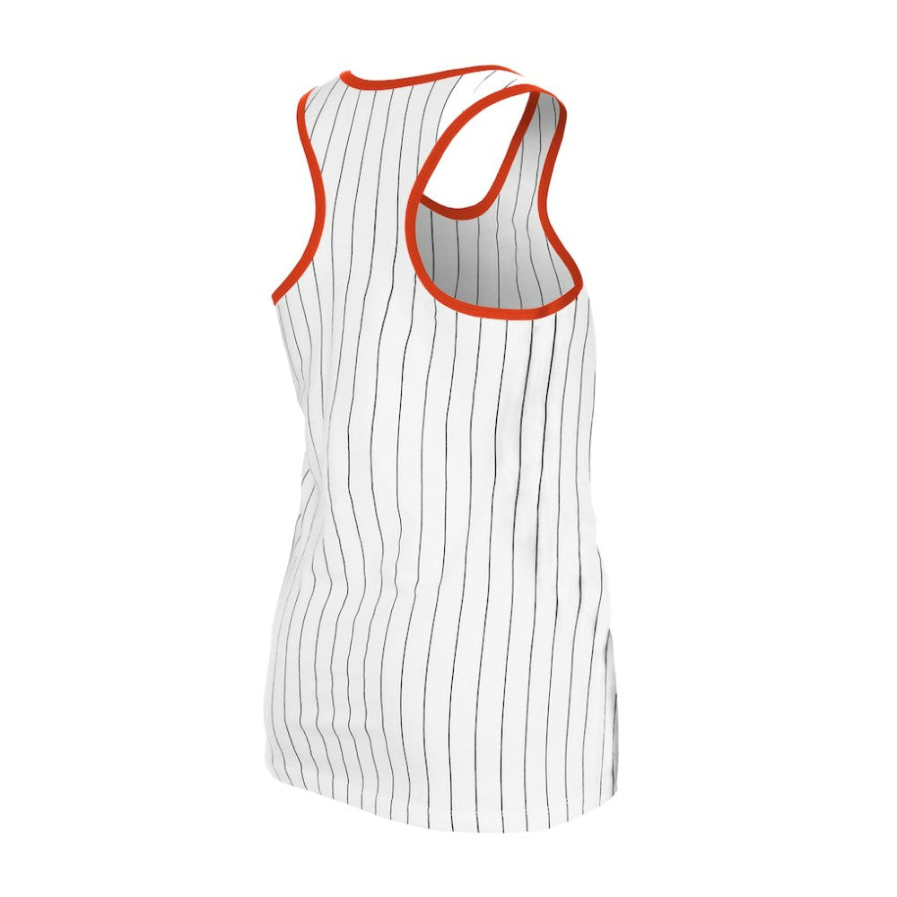 San Francisco Giants New Era Women's Gameday Pinstripe Tank Top - White Tanks