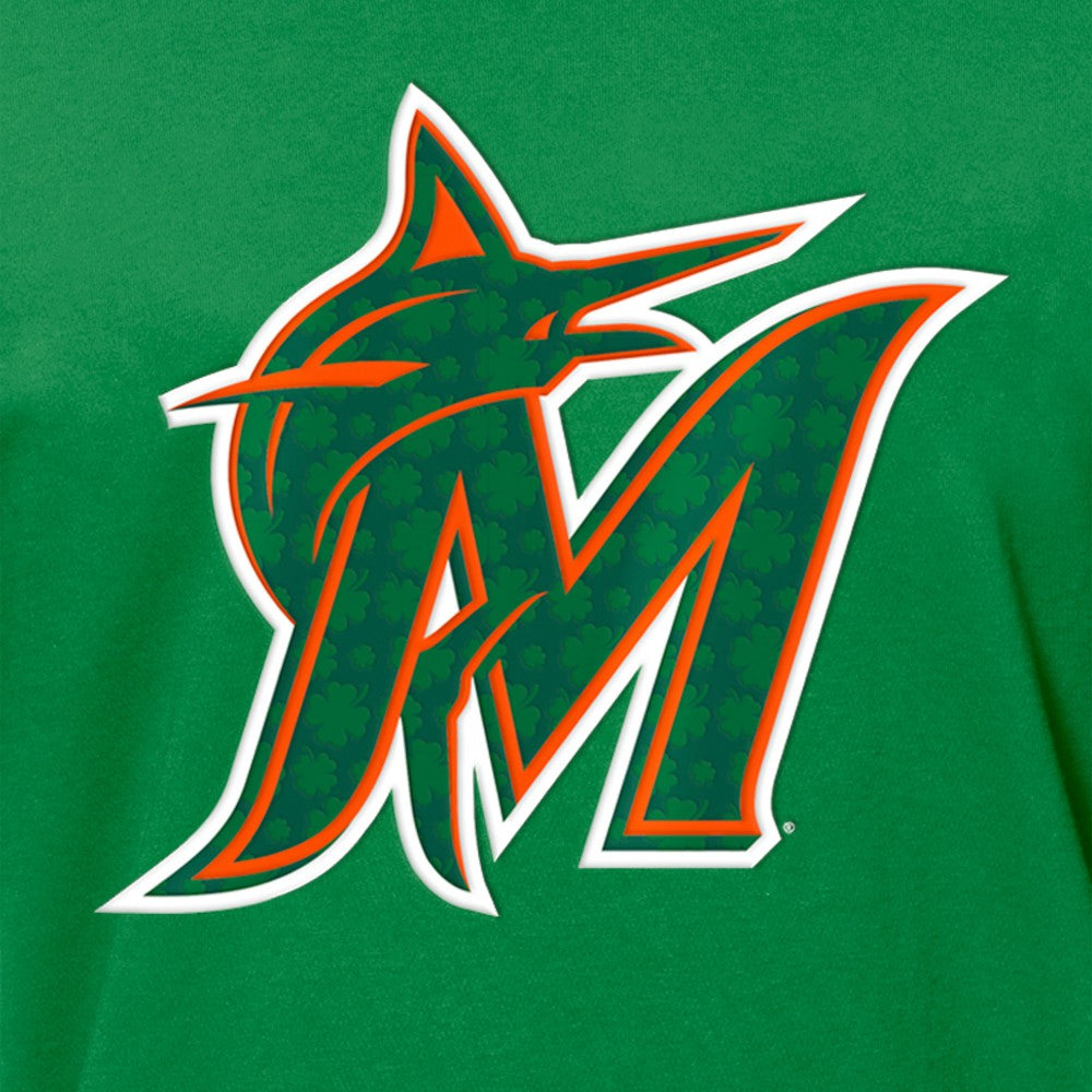 Miami Marlins New Era St. Patrick's Day Shamrock Fill T-Shirt - Kelly Green T-shirts