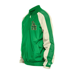 Los Angeles Dodgers New Era St. Patrick's Day Ripstop Raglan Quarter-Zip Windbreaker - Kelly Green Tops