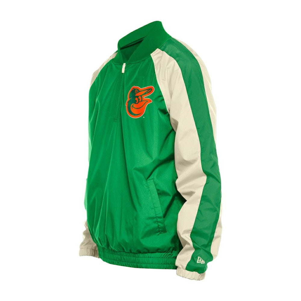 Baltimore Orioles New Era St. Patrick's Day Ripstop Raglan Quarter-Zip Windbreaker - Kelly Green Tops